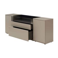 Interliving Wohnzimmer Serie 2031 - Sideboard Grau & Risseiche - zwei Türen, zwei Schubladen, Breite ca. 180 cm