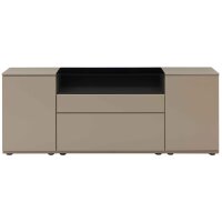 Interliving Wohnzimmer Serie 2031 - Sideboard Grau & Risseiche - zwei Türen, zwei Schubladen, Breite ca. 180 cm