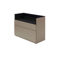 Interliving Wohnzimmer Serie 2031 - Sideboard Grau & Risseiche - zwei Türen, zwei Schubladen, Breite ca. 180 cm