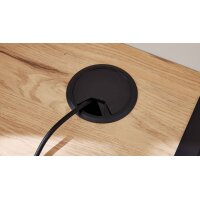 Interliving Wohnzimmer Serie 2031 - Homeoffice-Kombination Tonweiß & Risseiche - Länge ca. 255 cm