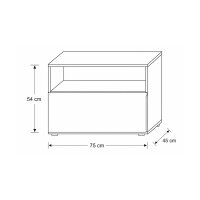 Interliving Wohnzimmer Serie 2031 - Wohnwand Tonweiß & graues Glas - Länge ca. 330 cm