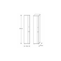 Interliving Wohnzimmer Serie 2031 - Wohnwand Tonweiß & graues Glas - Länge ca. 330 cm