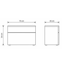 Interliving Wohnzimmer Serie 2031 - Wohnlösung Tonweiß & graues Glas - Länge ca. 270 cm