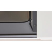 Interliving Wohnzimmer Serie 2031 - Wohnlösung Tonweiß & graues Glas - Länge ca. 270 cm