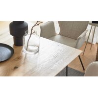 Interliving Esszimmer Serie 5115 - Esstisch astige Eiche & anthrazitfarbenes Metall - ca. 200 x 90 cm