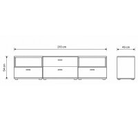 Interliving Wohnzimmer Serie 2031 - Wohnwand Balkenbuche - Länge ca. 330 cm