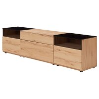 Interliving Wohnzimmer Serie 2031 - Wohnwand Balkenbuche - Länge ca. 330 cm
