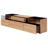 Interliving Wohnzimmer Serie 2031 - Wohnwand Balkenbuche - Länge ca. 330 cm