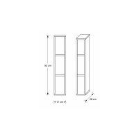 Interliving Wohnzimmer Serie 2031 - Wohnwand Risseiche - Länge ca. 257 cm