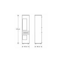 Interliving Wohnzimmer Serie 2032 - Wohnwand Risseiche - Länge ca. 330 cm