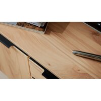 Interliving Wohnzimmer Serie 2032 - Wohnwand Risseiche - Länge ca. 330 cm