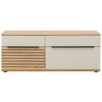Interliving Wohnzimmer Serie 2032 - Wohnwand Sandbeige & Risseiche - Länge ca. 315 cm