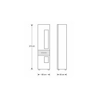Interliving Wohnzimmer Serie 2032 - Wohnwand Sandbeige & Risseiche - Länge ca. 315 cm