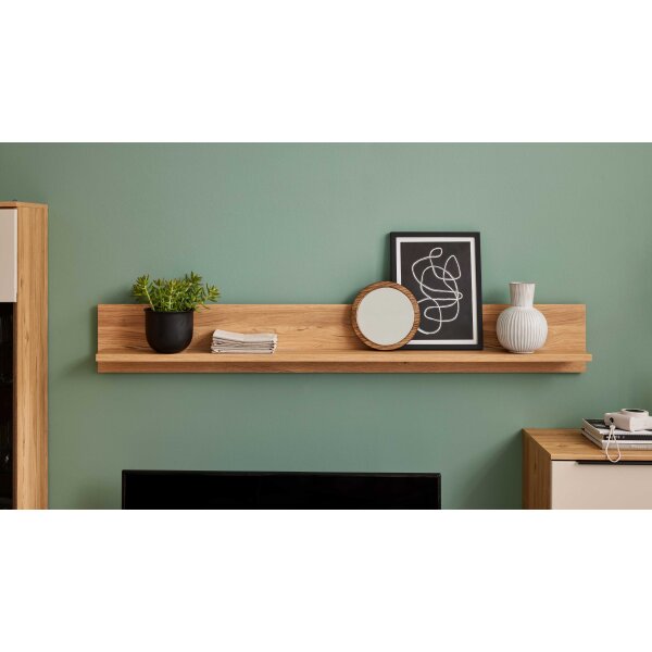 Interliving Wohnzimmer Serie 2032 - Wandboard Risseiche - Länge ca. 180 cm