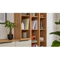 Interliving Wohnzimmer Serie 2032 - Regalkombination Risseiche - dreiteilig