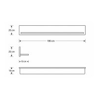 Interliving Wohnzimmer Serie 2032 - Wandboard Balkenbuche - Länge ca. 180 cm