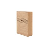 Interliving Wohnzimmer Serie 2032 - Highboard Risseiche - zwei Türen, Breite ca. 90 cm