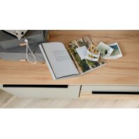 Interliving Wohnzimmer Serie 2032 - Wohnwand Grau & Risseiche- Länge ca. 270 cm