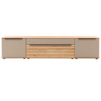Interliving Wohnzimmer Serie 2032 - Wohnwand Grau & Risseiche- Länge ca. 270 cm