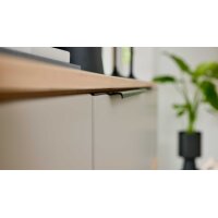 Interliving Wohnzimmer Serie 2032 - Wohnwand Grau & Risseiche- Länge ca. 270 cm
