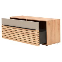 Interliving Wohnzimmer Serie 2032 - Wohnwand Grau & Risseiche- Länge ca. 270 cm