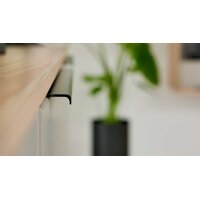 Interliving Wohnzimmer Serie 2032 - Highboard Grau & Risseiche - vier Türen, Breite ca. 180 cm