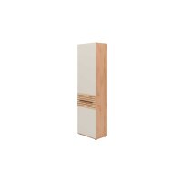 Interliving Wohnzimmer Serie 2032 - Vitrine Sandbeige & Risseiche - dreiteilig, Länge ca. 150 cm