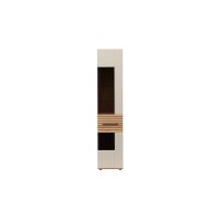 Interliving Wohnzimmer Serie 2032 - Vitrine Sandbeige & Risseiche - dreiteilig, Länge ca. 150 cm