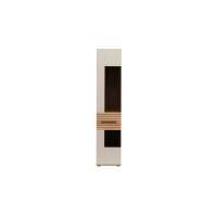 Interliving Wohnzimmer Serie 2032 - Vitrine Sandbeige & Risseiche - dreiteilig, Länge ca. 150 cm