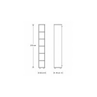 Interliving Wohnzimmer Serie 2032 - Wohnwand Grau & Risseiche - Länge ca. 315 cm