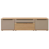 Interliving Wohnzimmer Serie 2032 - Wohnwand Grau & Risseiche - Länge ca. 315 cm
