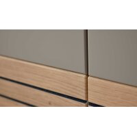 Interliving Wohnzimmer Serie 2032 - Wohnwand Grau & Risseiche - Länge ca. 315 cm