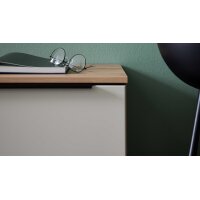 Interliving Wohnzimmer Serie 2032 - Lowboard Sandbeige & Balkenbuche - dreiteilig, Länge ca. 210 cm