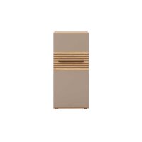 Interliving Wohnzimmer Serie 2032 - Highboard Grau & Risseiche - drei Türen, Breite ca. 180 cm