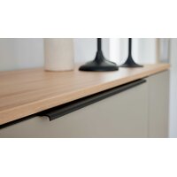 Interliving Wohnzimmer Serie 2032 - Highboard Grau & Risseiche - drei Türen, Breite ca. 180 cm