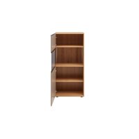 Interliving Wohnzimmer Serie 2032 - Highboard Grau & Risseiche - drei Türen, Breite ca. 180 cm
