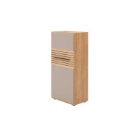 Interliving Wohnzimmer Serie 2032 - Highboard Grau & Risseiche - drei Türen, Breite ca. 180 cm