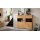 Interliving Wohnzimmer Serie 2032 - Highboard mit Apothekerauszug Risseiche - zwei Türen, drei Schubladen, Breite ca. 150 cm