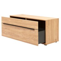 Interliving Wohnzimmer Serie 2032 - Wohnwand Risseiche - Länge ca. 345 cm