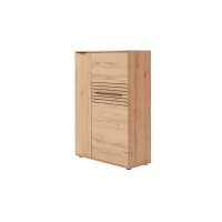 Interliving Wohnzimmer Serie 2032 - Wohnwand Risseiche - Länge ca. 345 cm