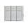 Interliving Schlafzimmer Serie 1210 – Kleiderschrank Seidengrau & Basalt - sechs Türen, Breite ca. 299 cm