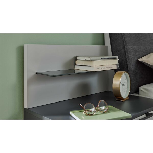 Interliving Schlafzimmer Serie 1207 – Paneel rechts, Breite ca. 46 cm - Satingrau