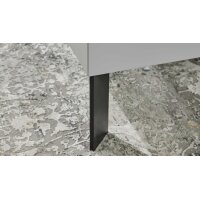 Interliving Kleiderschrank Serie 1207 Bettgestell Satingrau & anthrazitfarbener Bezug Stone - Liegefläche ca. 180 x 200 cm