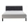 Interliving Kleiderschrank Serie 1207 Bettgestell Satingrau & anthrazitfarbener Bezug Stone - Liegefläche ca. 180 x 200 cm