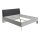 Interliving Kleiderschrank Serie 1207 Bettgestell Satingrau & anthrazitfarbener Bezug Stone - Liegefläche ca. 180 x 200 cm