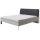 Interliving Kleiderschrank Serie 1207 Bettgestell Satingrau & anthrazitfarbener Bezug Stone - Liegefläche ca. 180 x 200 cm