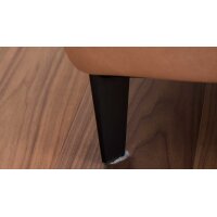 Interliving Sofa Serie 4461 - Ecksofa haselnussfarbenes Leder Evita & schwarze Aluminiumfüße - Stellfläche ca. 292 x 244 cm