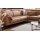 Interliving Sofa Serie 4461 - Ecksofa haselnussfarbenes Leder Evita & schwarze Aluminiumfüße - Stellfläche ca. 292 x 244 cm