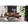 Interliving Sofa Serie 4461 - Ecksofa haselnussfarbenes Leder Evita & schwarze Aluminiumfüße - Stellfläche ca. 292 x 244 cm
