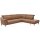 Interliving Sofa Serie 4461 - Ecksofa haselnussfarbenes Leder Evita & schwarze Aluminiumfüße - Stellfläche ca. 292 x 244 cm